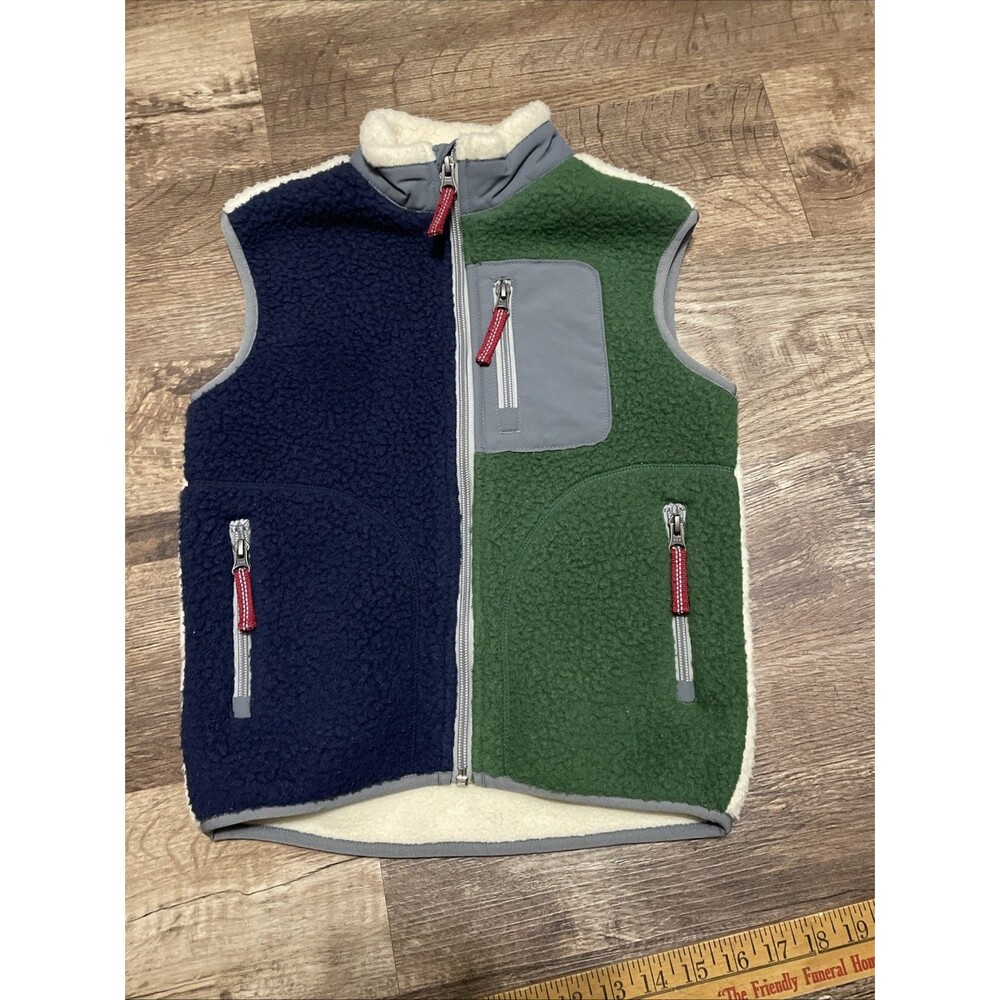 Hanna Andersson Boys Sweater Super Thick Cozy Vest Size 110 Color block Kidcore